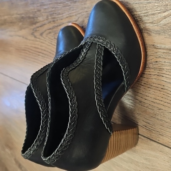 Black, Cowgirl, Western, Casual, Party, Wedding, Braided, Leather, Women, Shoes - Picture 4 of 7